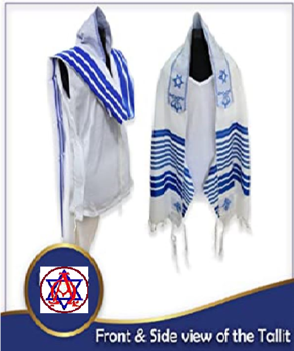 Tallit  talla 60  azúl