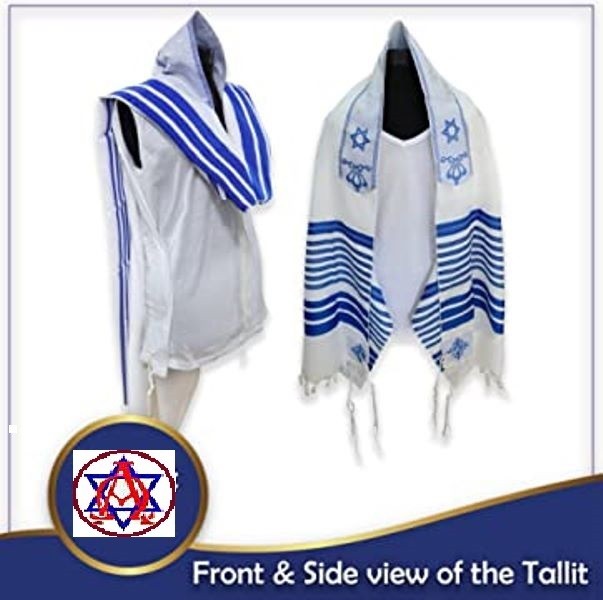 Tallit talla 55 azúl