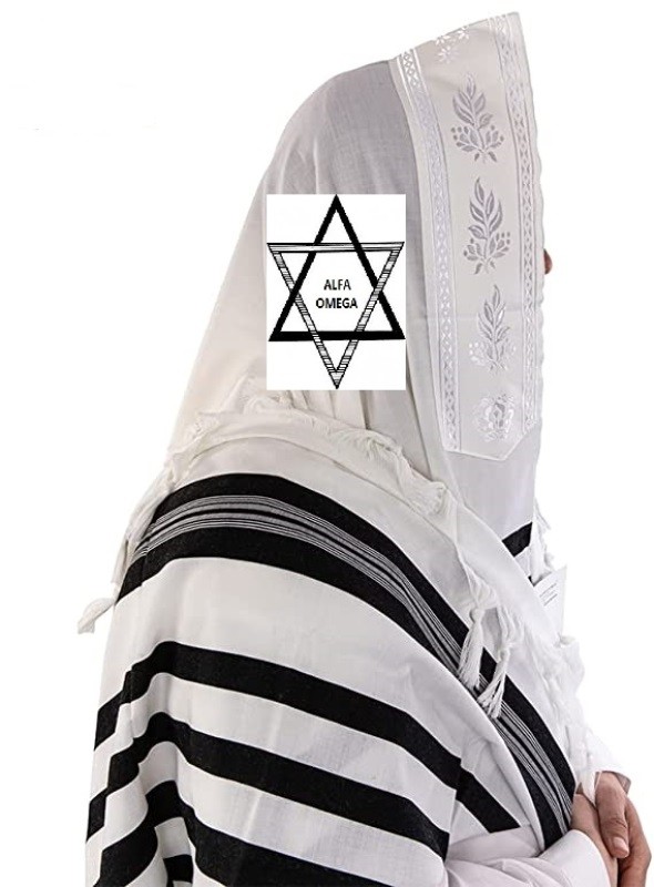 Tallit talla 60 negro