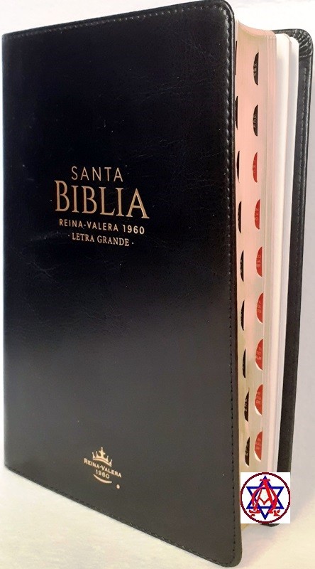 Biblia RVR 1960 Letra Grande imitación piel negro