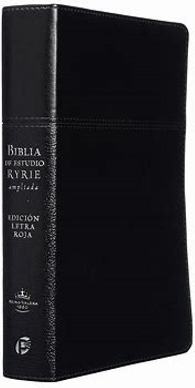 Biblia de estudio Ryrie RVR 1960 ampliada duo tono piel negro