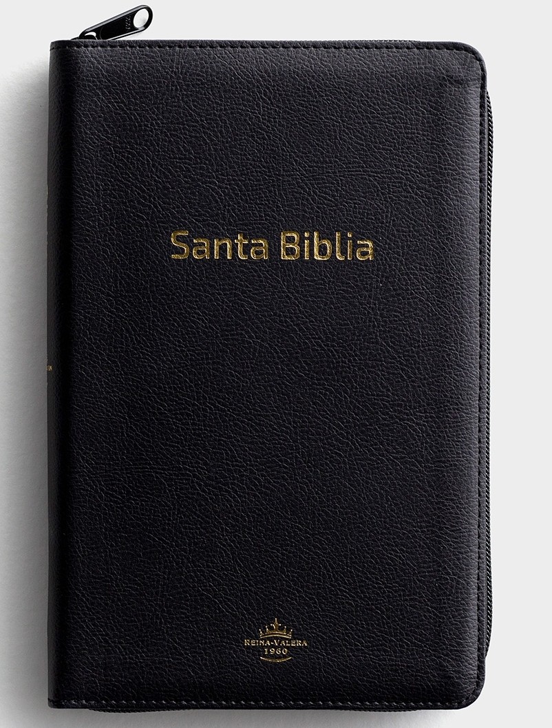 biblia rv60 letra grande manual indice cremallera piel italiana negra 