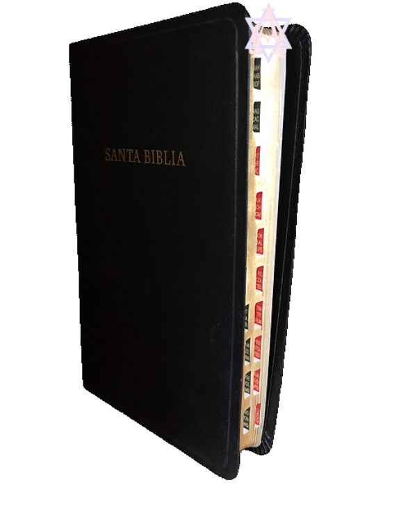Biblia RVR 1960  índice piel fabricada negro 