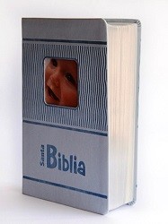 Biblia  para presentación de Bebés  RVR60 azúl letra 12