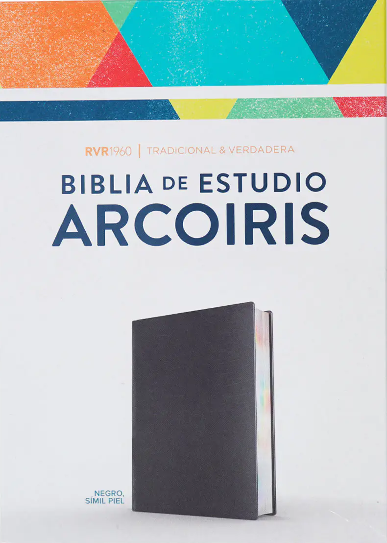 Biblia Estudio Arcoiris RVR 1960 Simil piel negro 