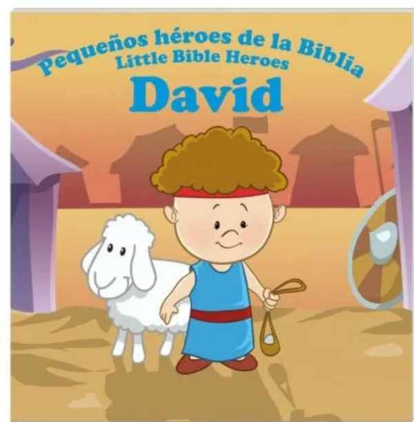 David libro bilingüe Español Inglés serie héroes de la Biblia. 