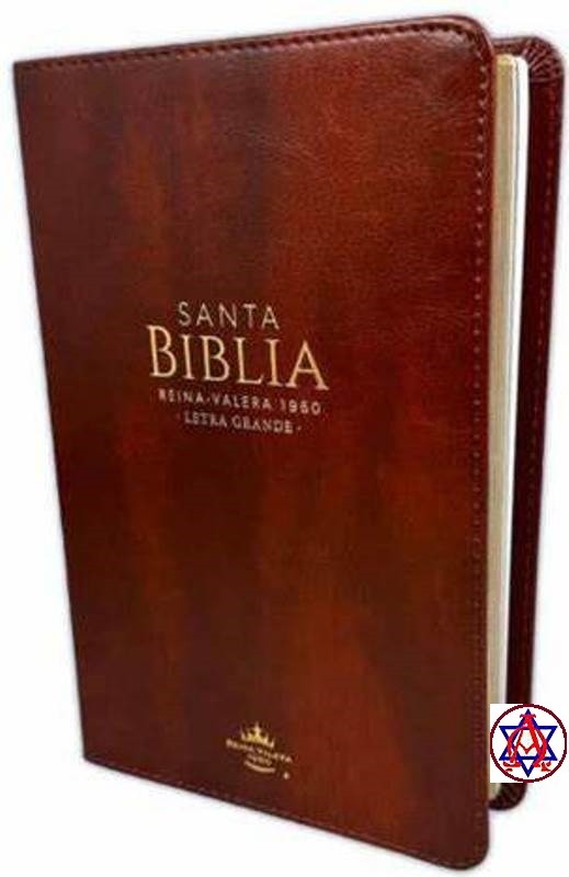 Biblia RVR 1960 Letra Grande  imitación piel marrón